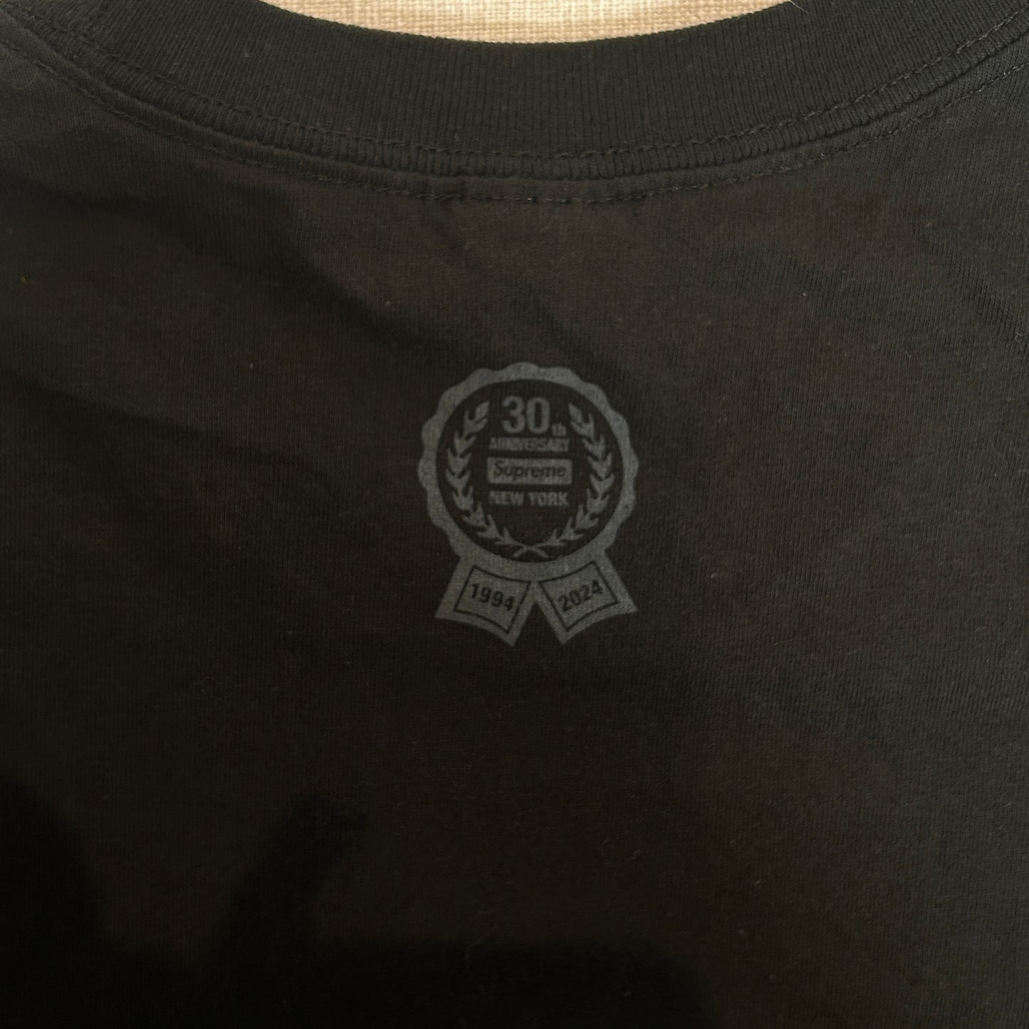 Supreme 30th Anniversary First Tee Black [USED] - XXL (Used)