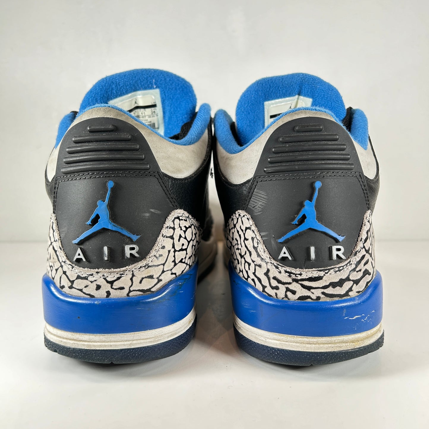 136064 007 Jordan 3 Retro Sport Blue [USED] - 8 M (Used) (No Box)