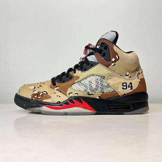 824371 201 Jordan 5 Retro Supreme Desert Camo [USED] - 9.5 M (Used) (Replace Box)