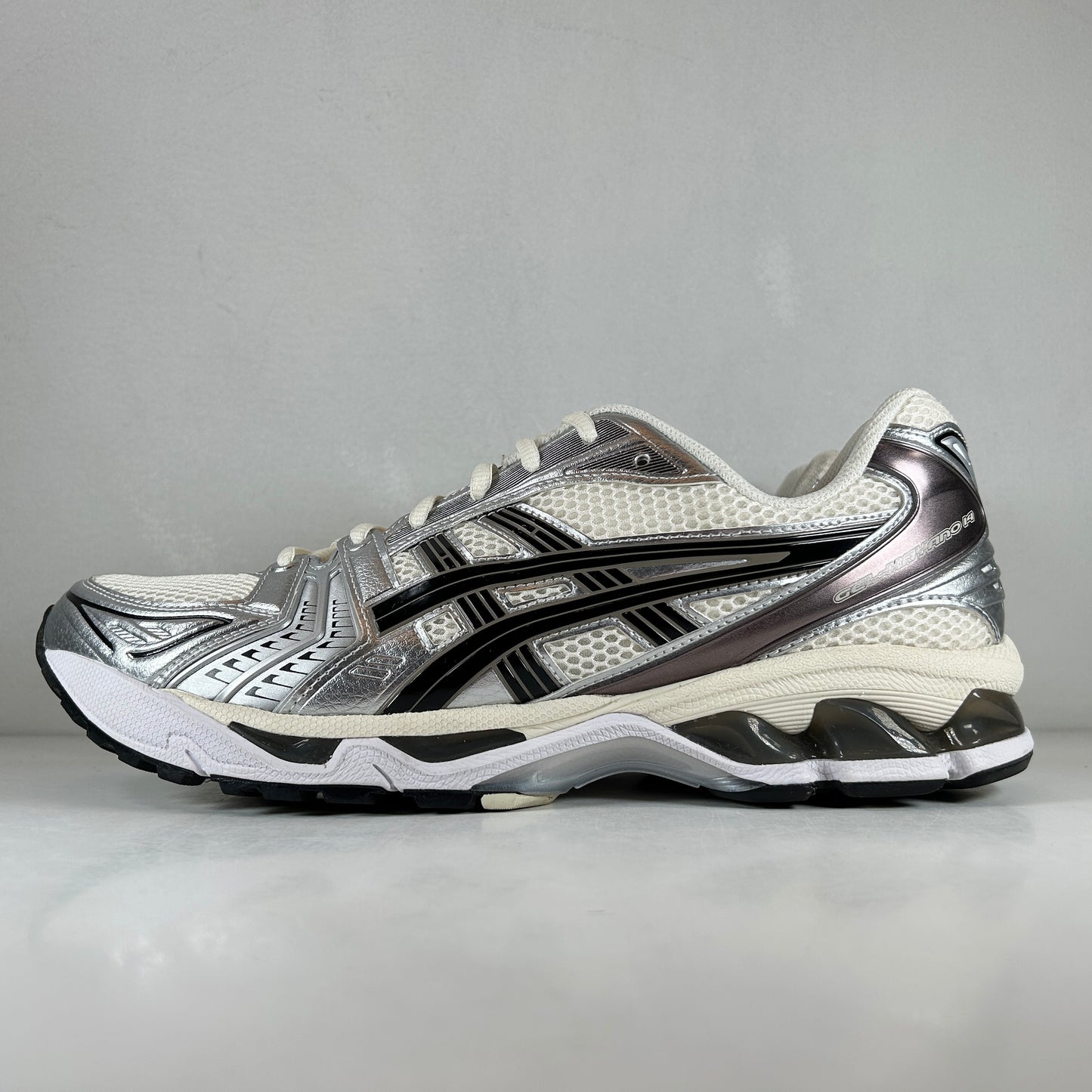 1201A019 108 ASICS Gel-Kayano 14 Cream Black Metallic Plum [USED] - 11.5 M (Used)