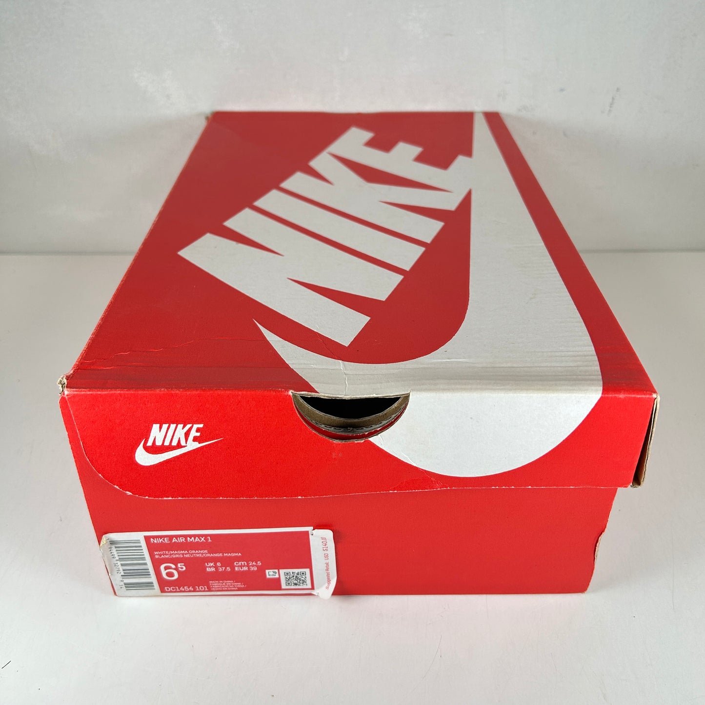 DC1454 101 Nike Air Max 1 Anniversary Orange (2020) [USED] - 6.5 M (Used)