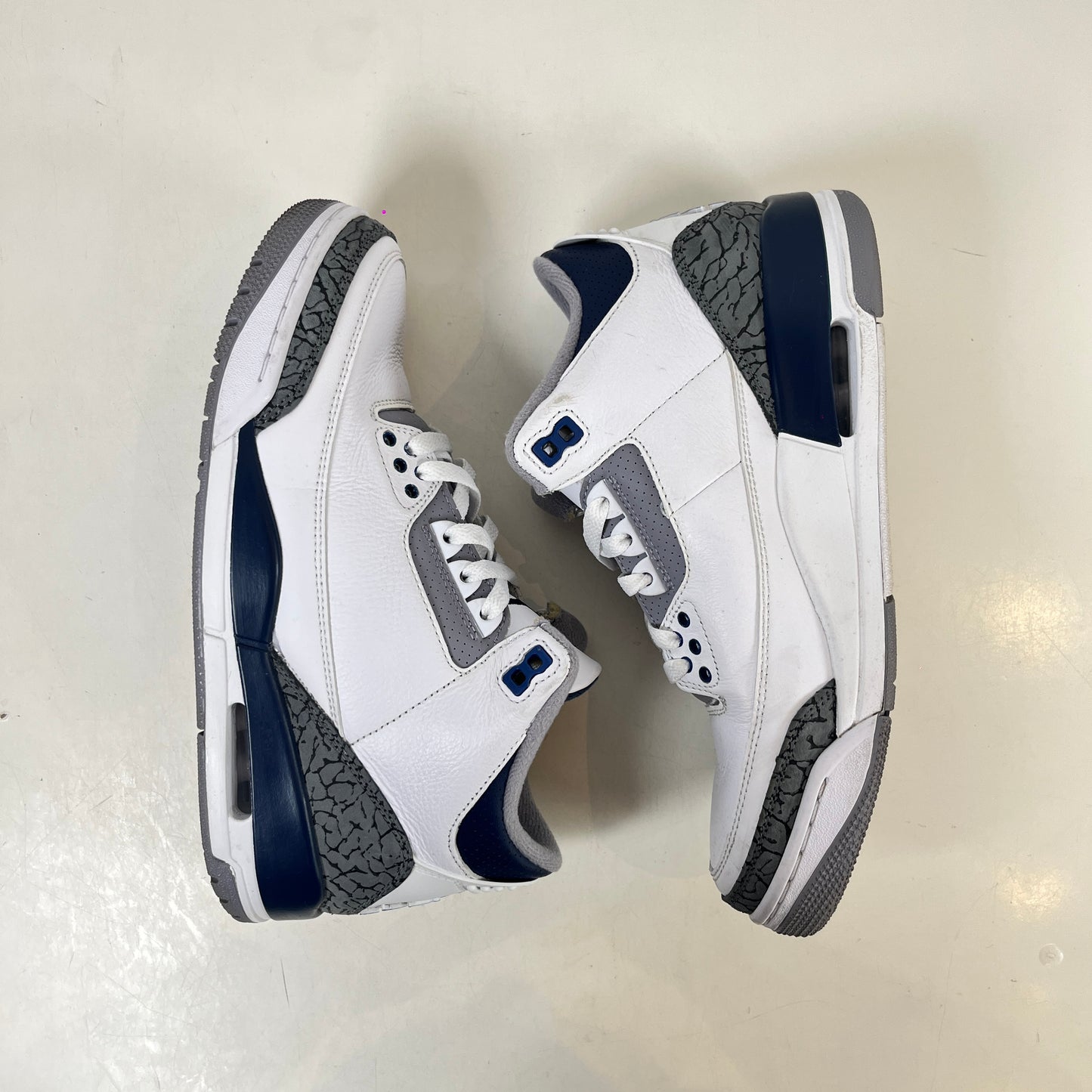 CT8532 140 Jordan 3 Retro Midnight Navy [USED] - 8 M (Used) (No Box)
