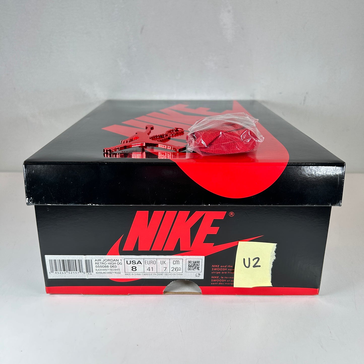 555088 063 Jordan 1 Retro High OG Patent Bred [USED] - 8 M (Used2)