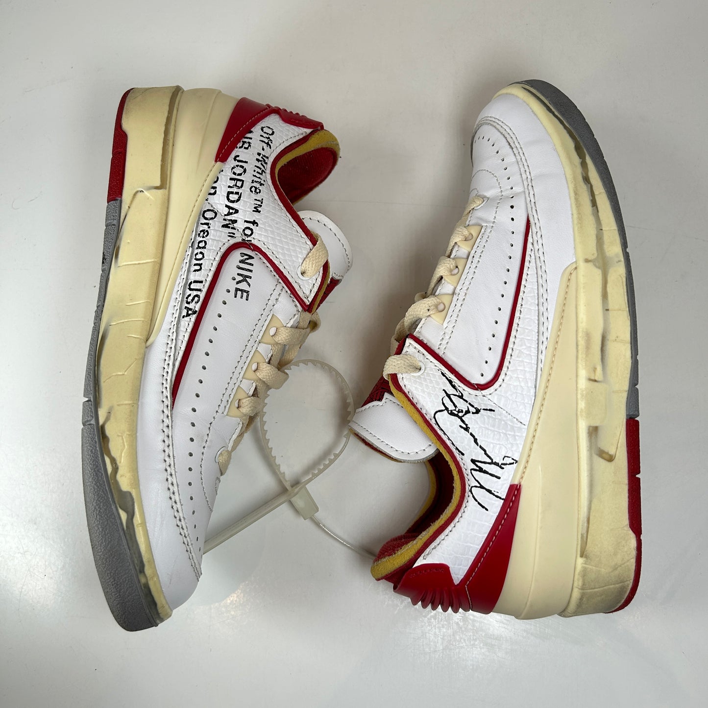 DJ4375 106 Jordan 2 Retro Low SP Off-White White Red [USED] - 5 Used (No Box)