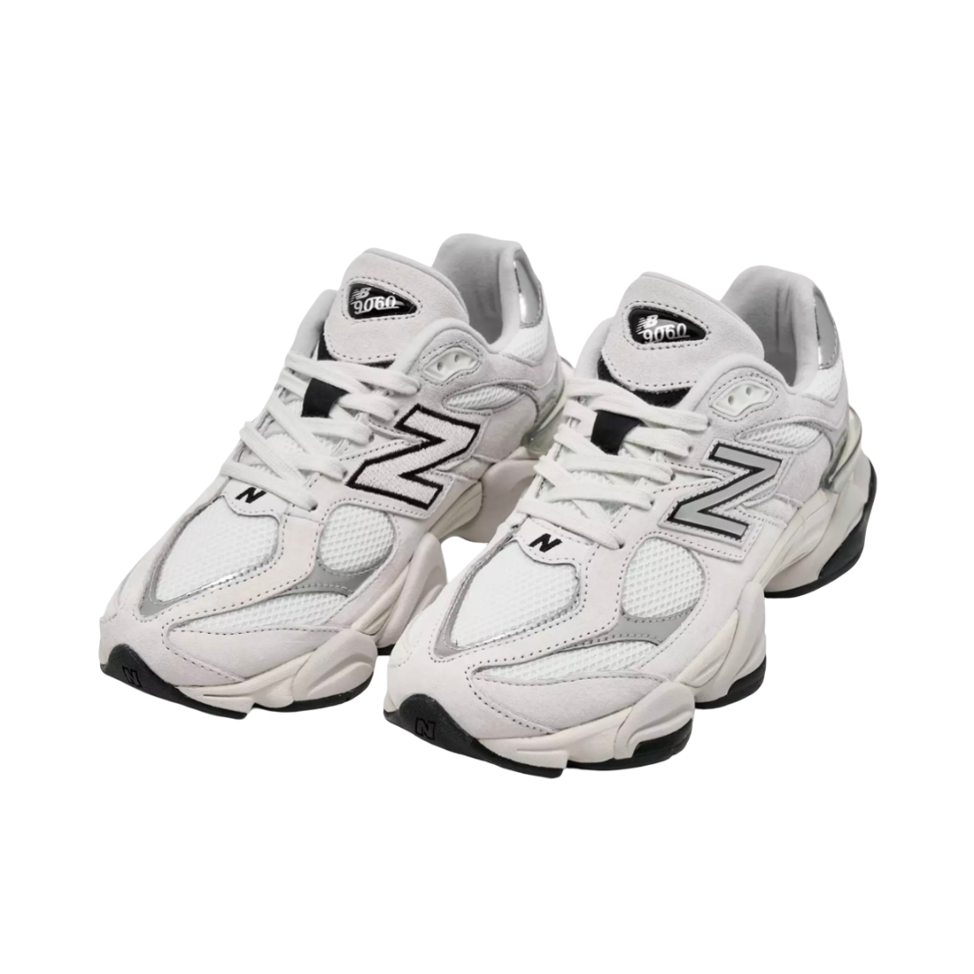U9060JRB New Balance 9060 White Black Metallic Silver