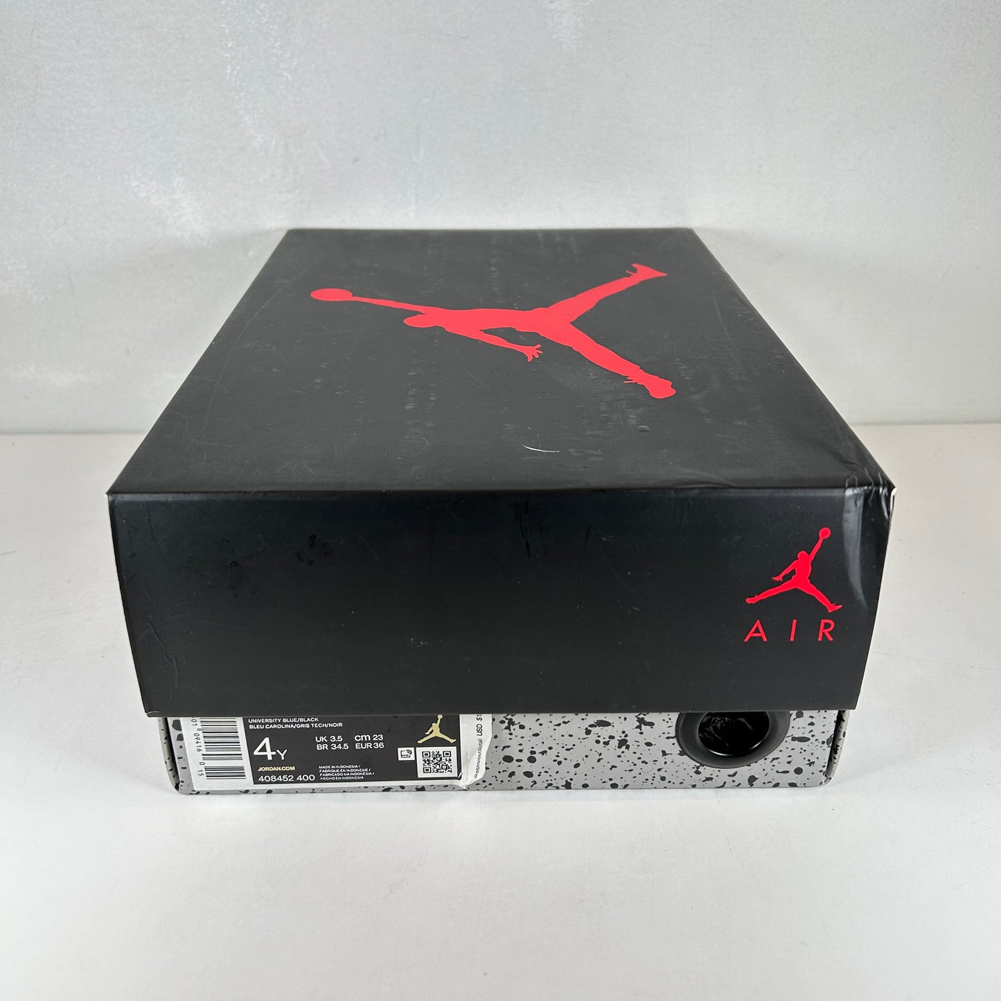 408452 400 Jordan 4 Retro University Blue (GS) [USED] - 4 Y (Used)