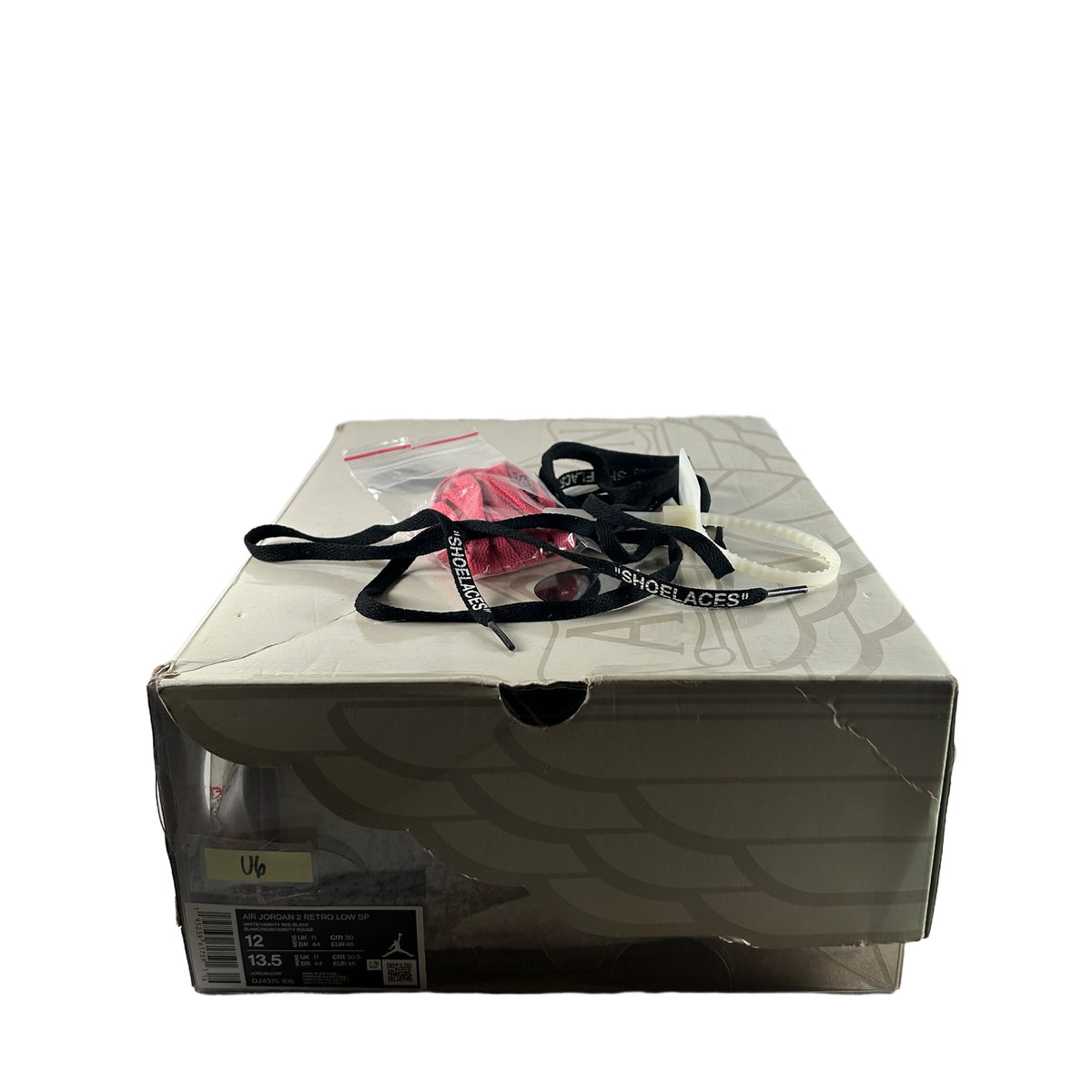 DJ4375 106 Jordan 2 Retro Low SP Off-White White Red [USED] - 12 M (Used6)