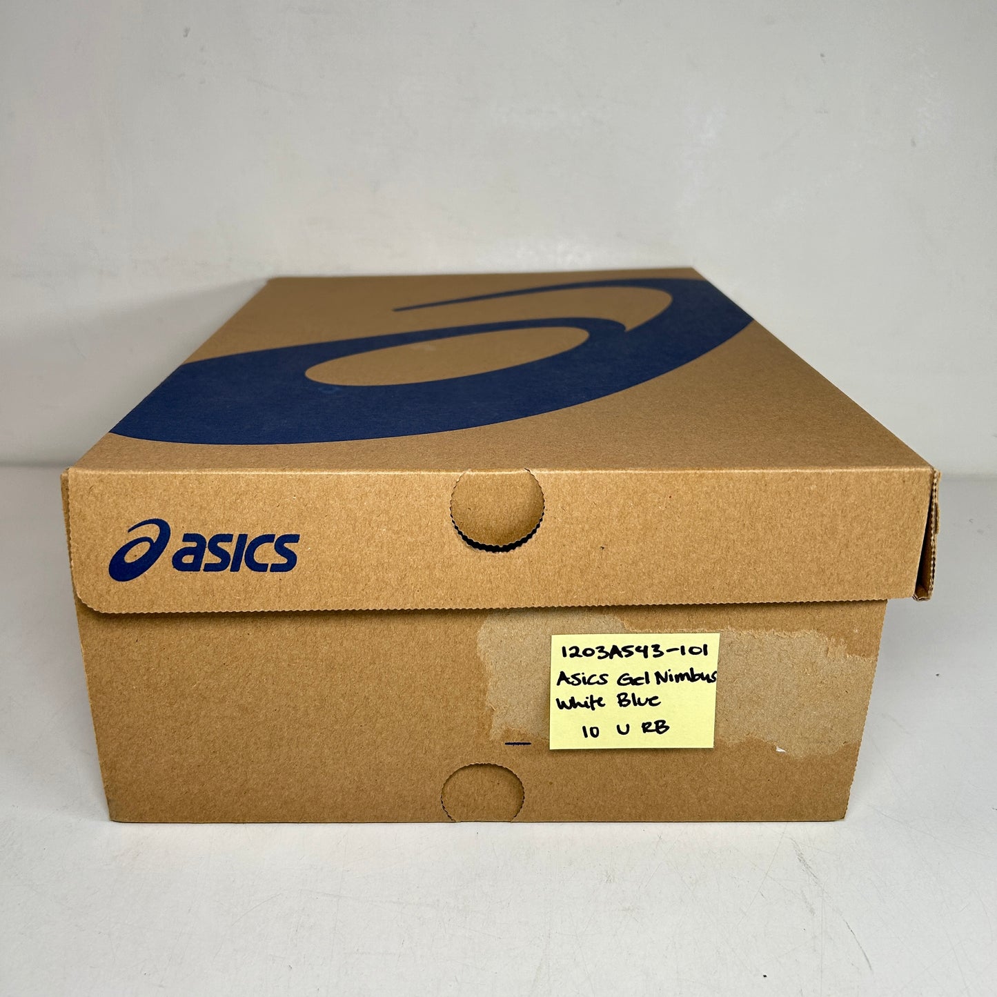 1203A543 101 ASICS Gel-Nimbus 10.1 White Directoire Blue [USED] - 10 M (Used) (Replace Box)