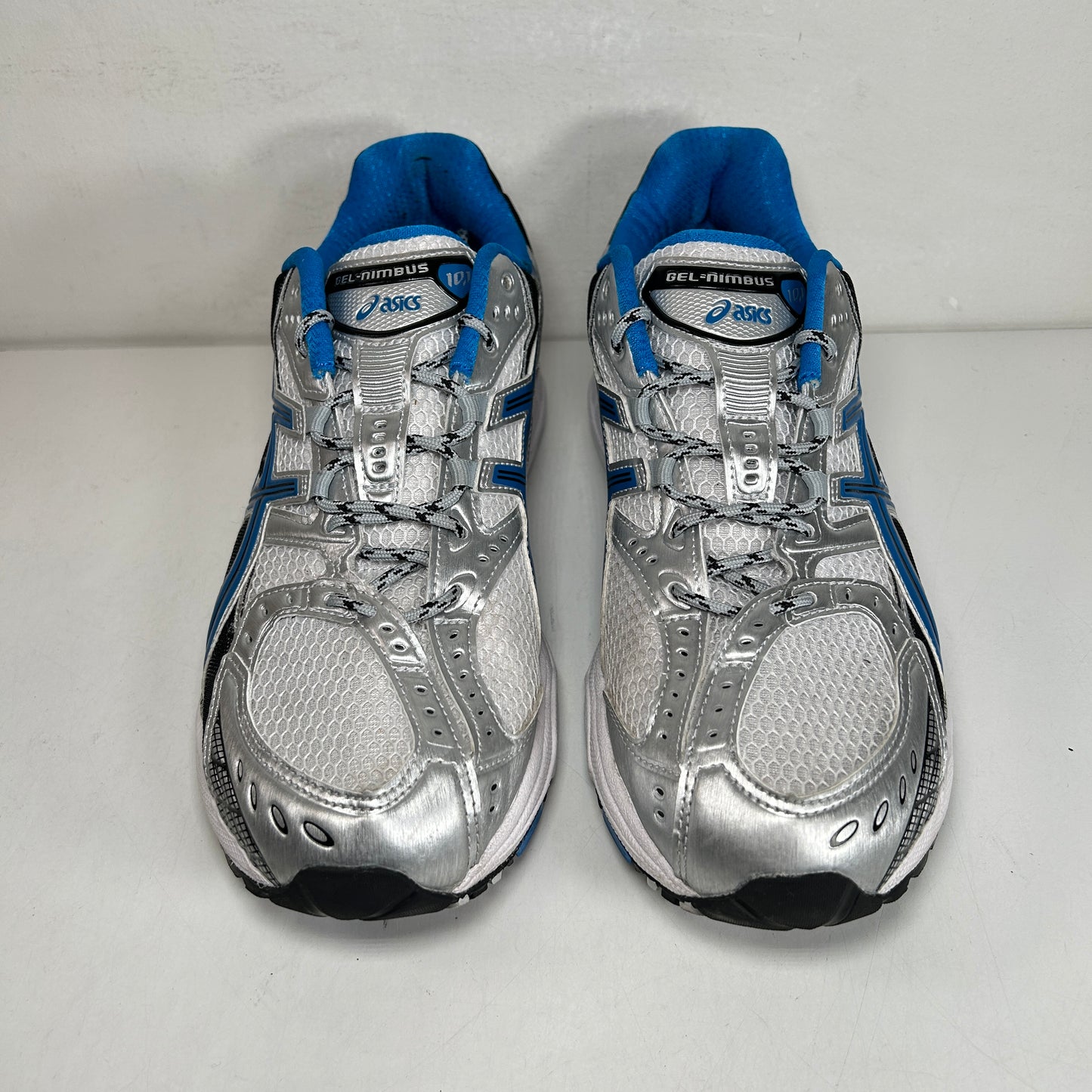 1203A543 101 ASICS Gel-Nimbus 10.1 White Directoire Blue [USED] - 10 M (Used) (Replace Box)