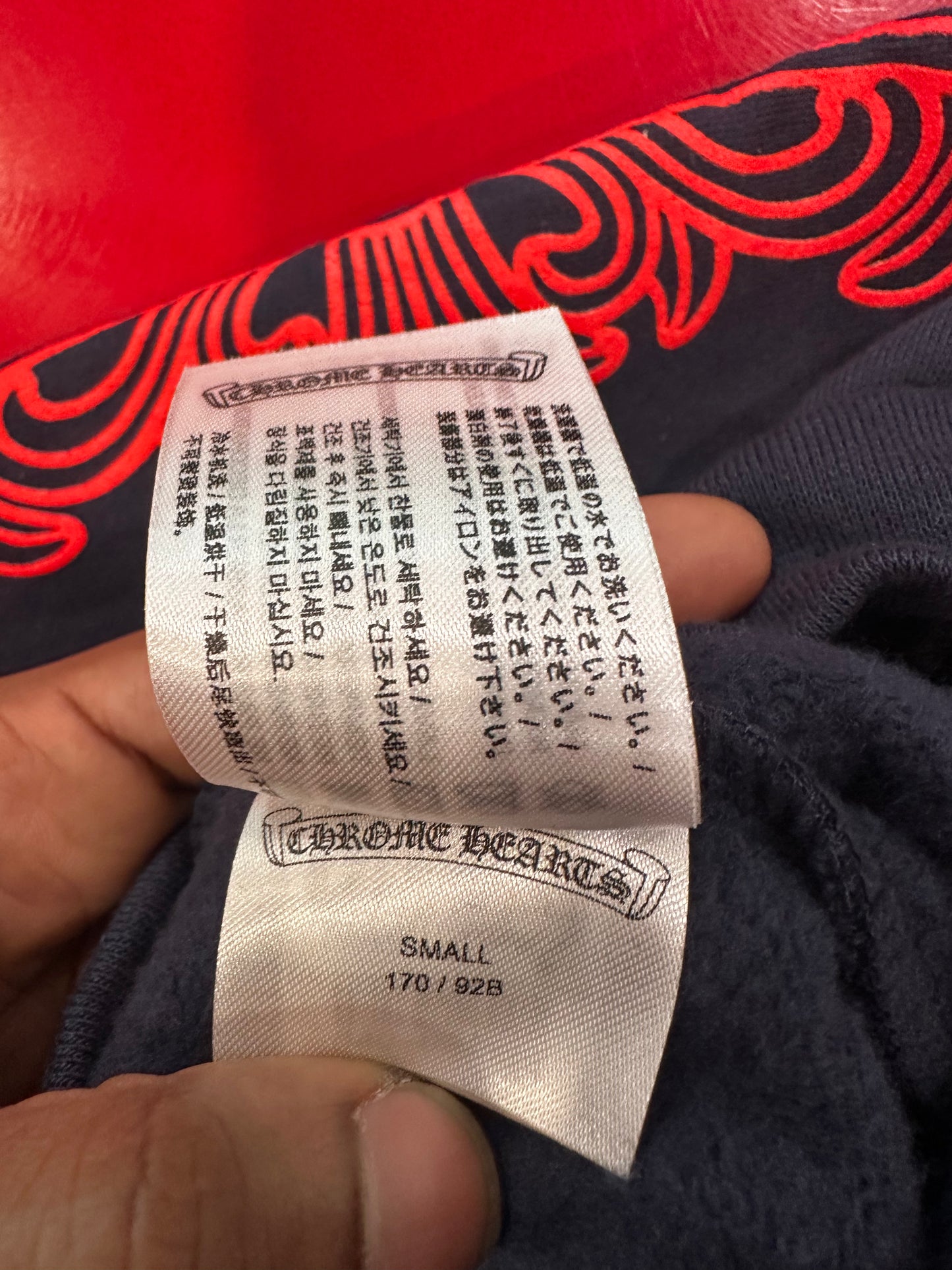 Chrome Hearts Horseshoe Floral Hoodie 'Navy/Red'