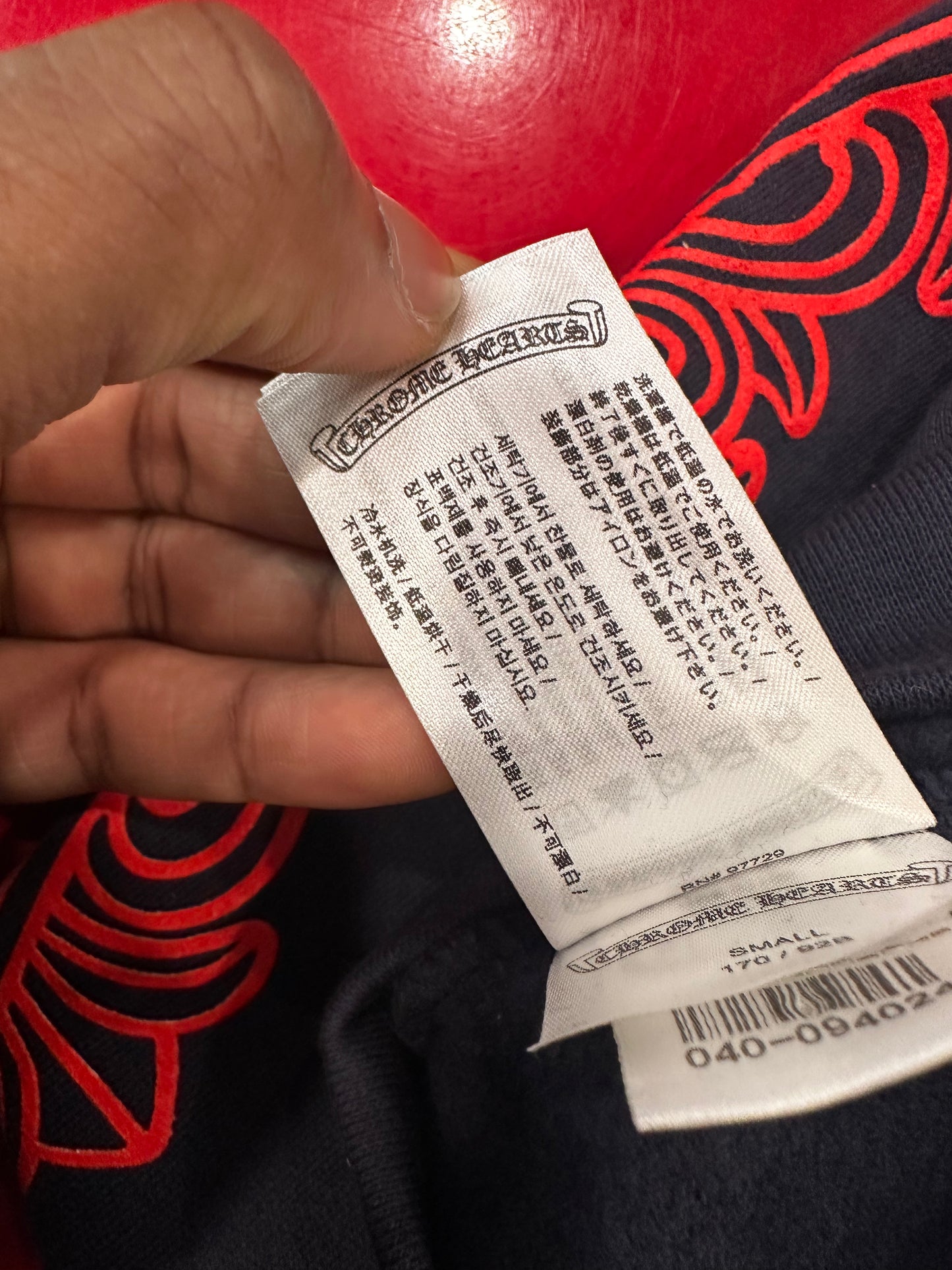 Chrome Hearts Horseshoe Floral Hoodie 'Navy/Red'