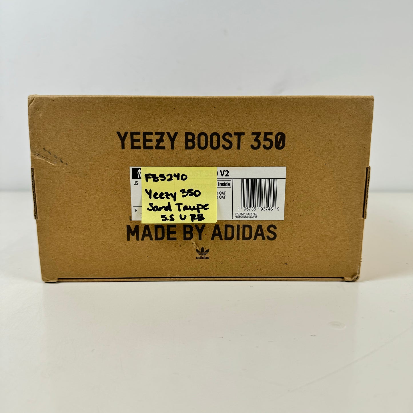 FZ5240 Adidas Yeezy 350 V2 Sand Taupe [USED] - 5.5 M (Used) (Replace Box)