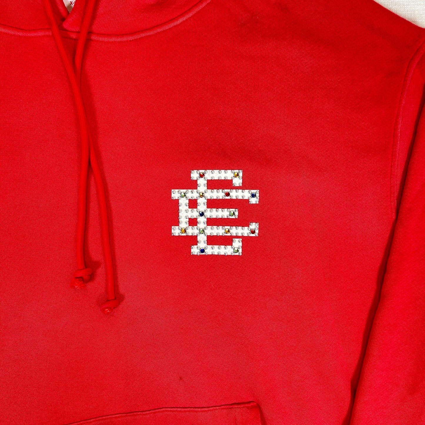 Eric Emanuel EE Basic/Core Studded Hoodie Red [USED]- XL (Used)
