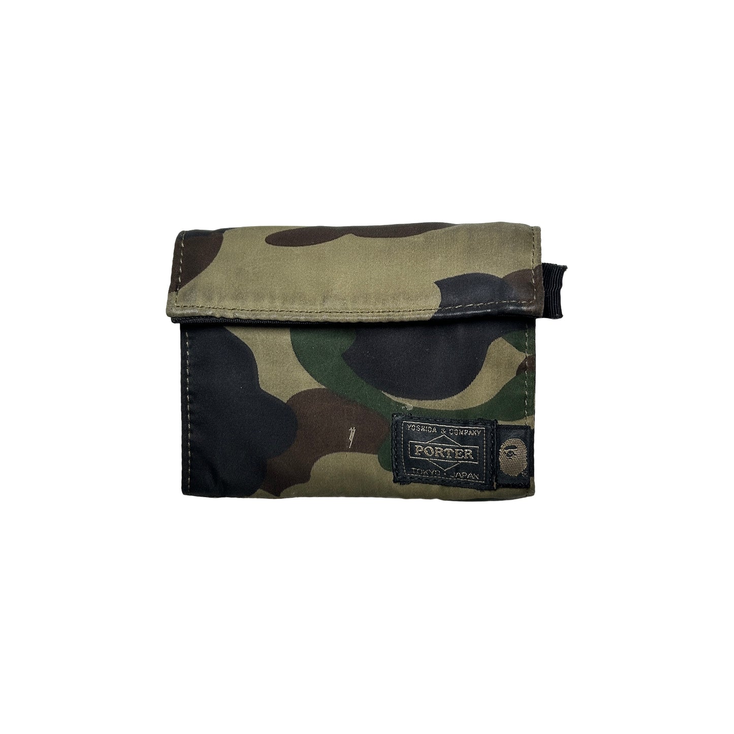 BAPE x Porter 1st Camo Wallet Green [USED] - O/S {Used)