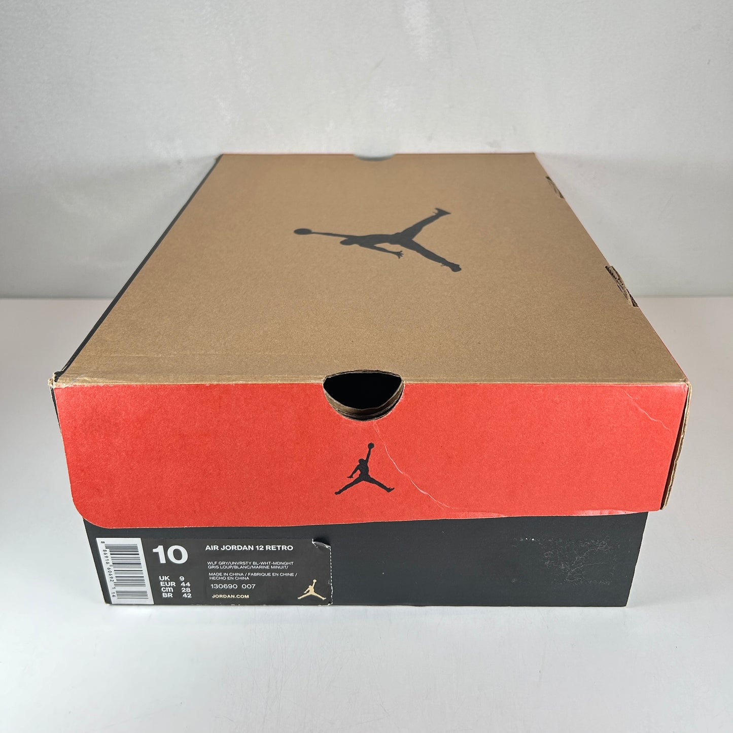 130690 007 Jordan 12 Retro Grey University Blue [CONDITIONAL] - 10 M (Scratch on Toe Box)