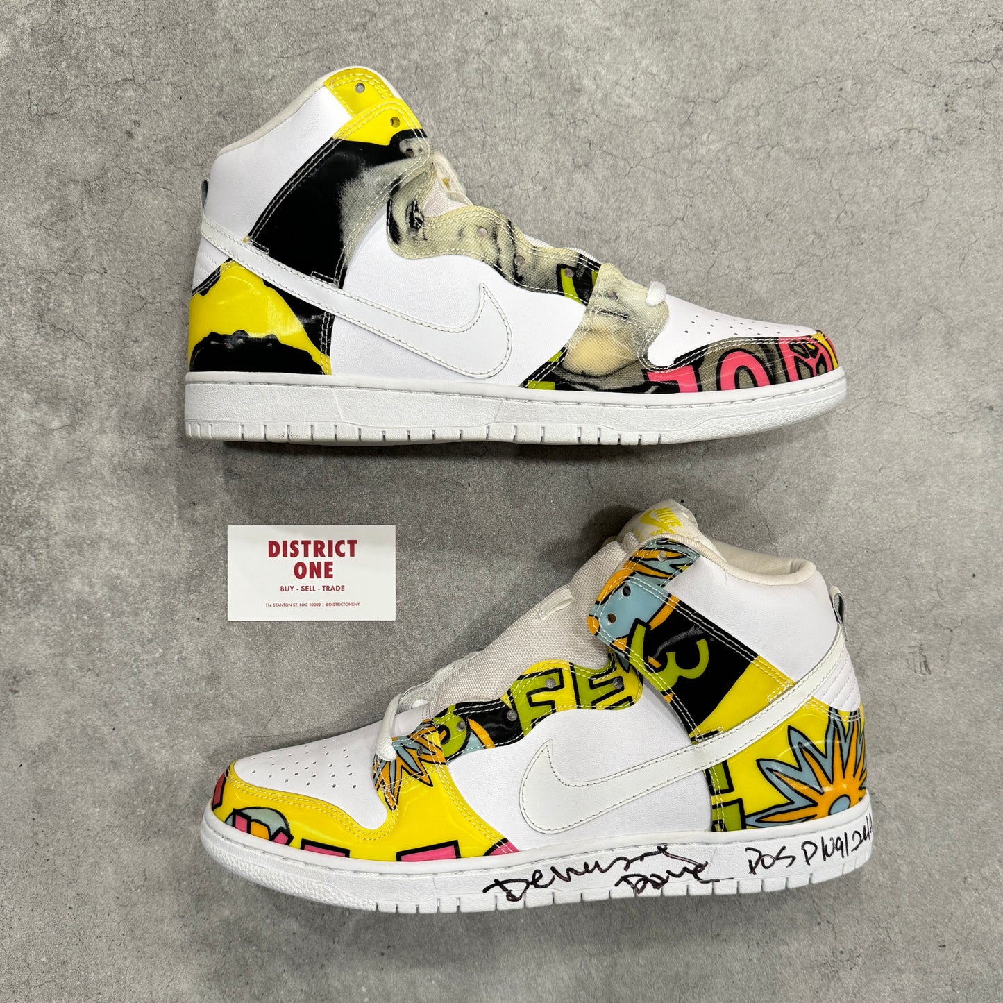 748751 177 Nike SB Dunk High De La Soul (2015) [Autographed] - 12 M (Autographed)