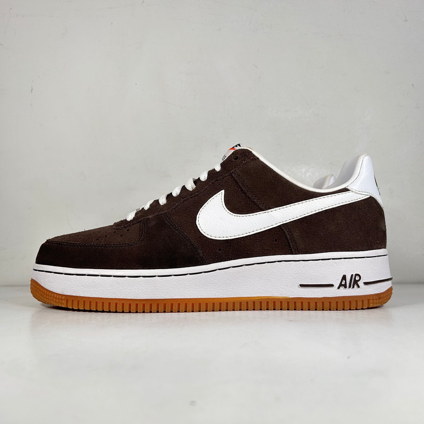 488298 203 Nike Air Force 1 Low Baroque Brown White Gum [USED] - 10 M (VNDS) (Replace Box)