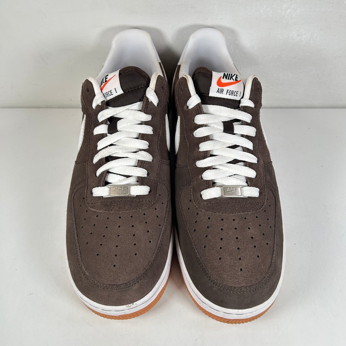 488298 203 Nike Air Force 1 Low Baroque Brown White Gum [USED] - 10 M (VNDS) (Replace Box)