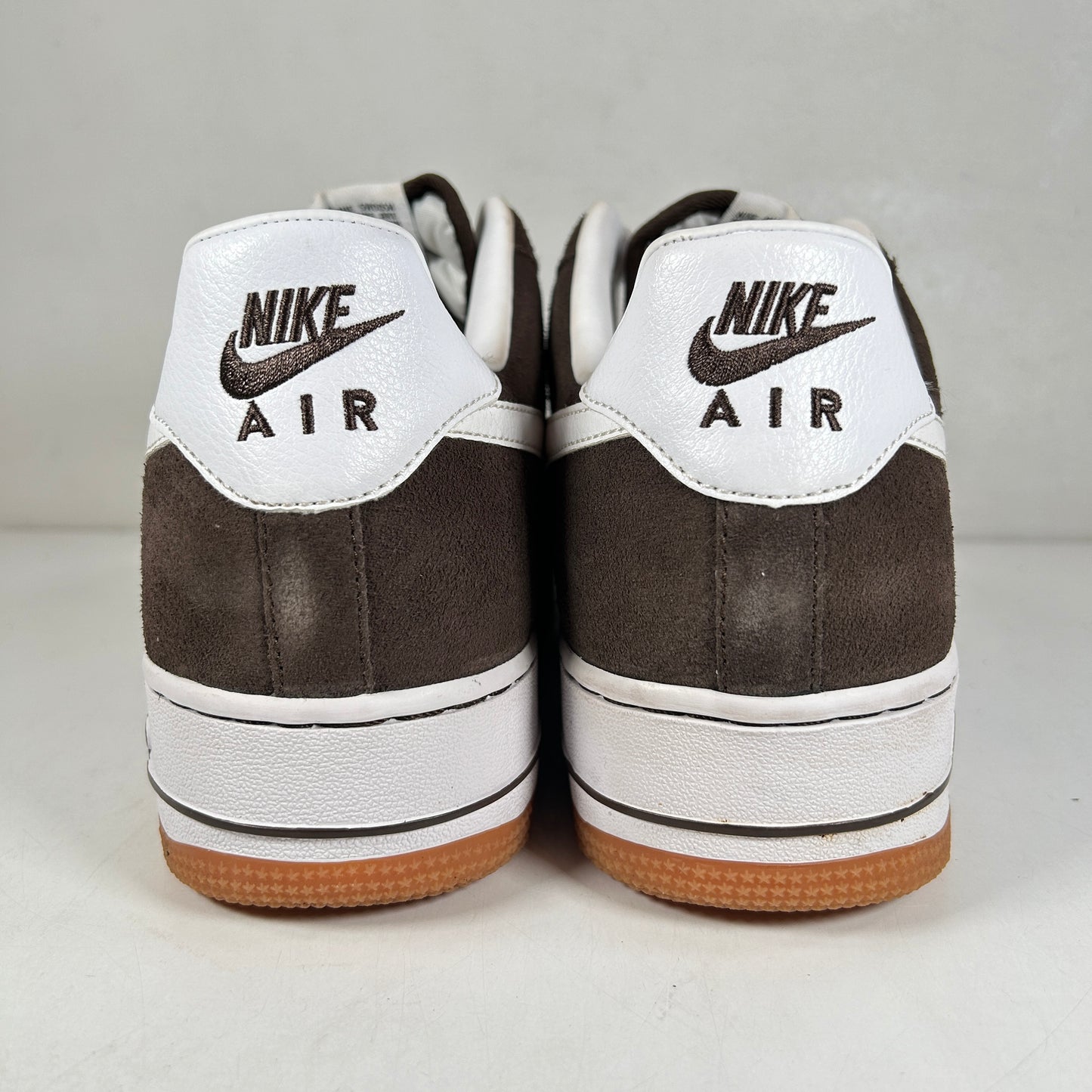 488298 203 Nike Air Force 1 Low Baroque Brown White Gum [USED] - 10 M (VNDS) (Replace Box)