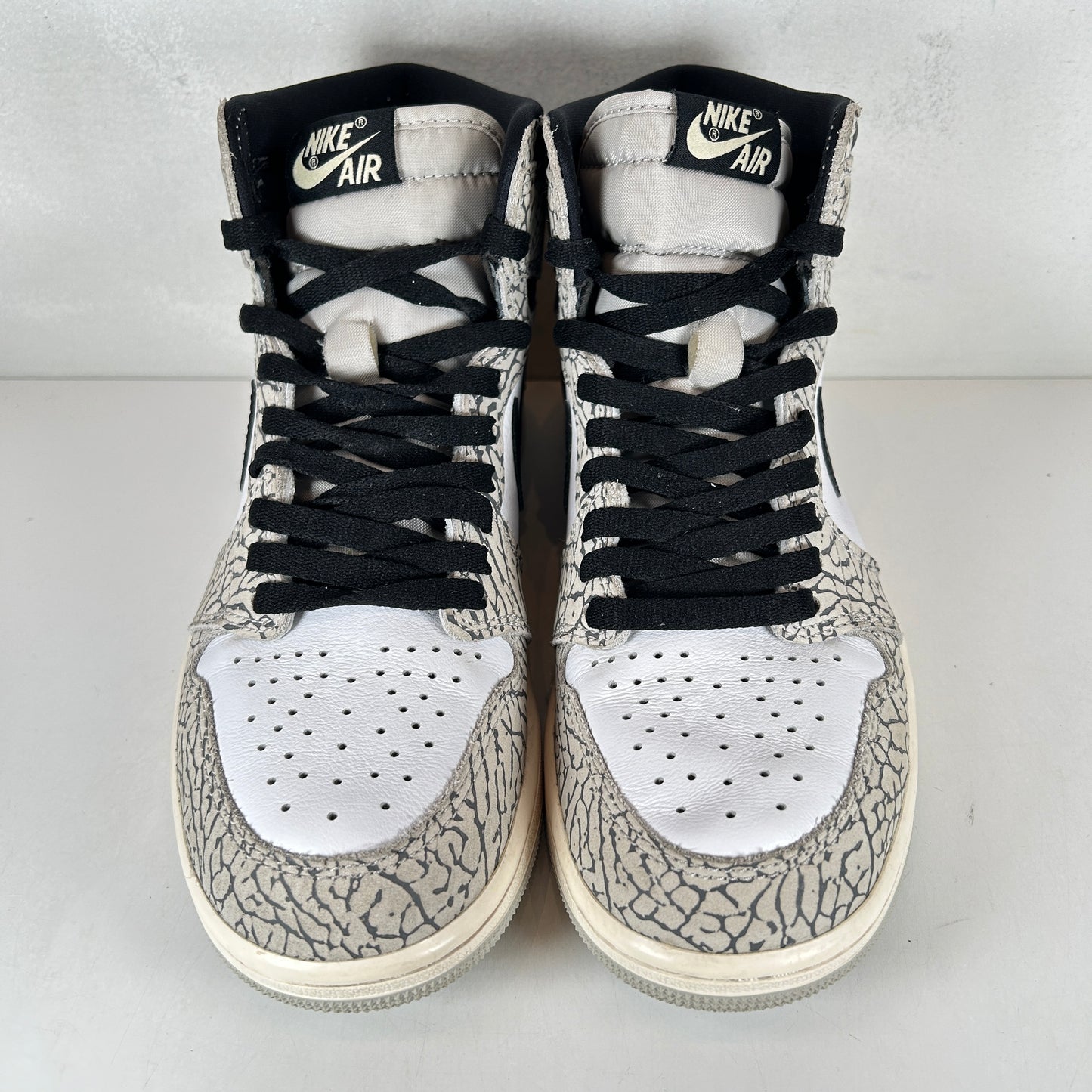 DZ5485 052 Jordan 1 Retro High OG White Cement [USED] - 8 M (Used)