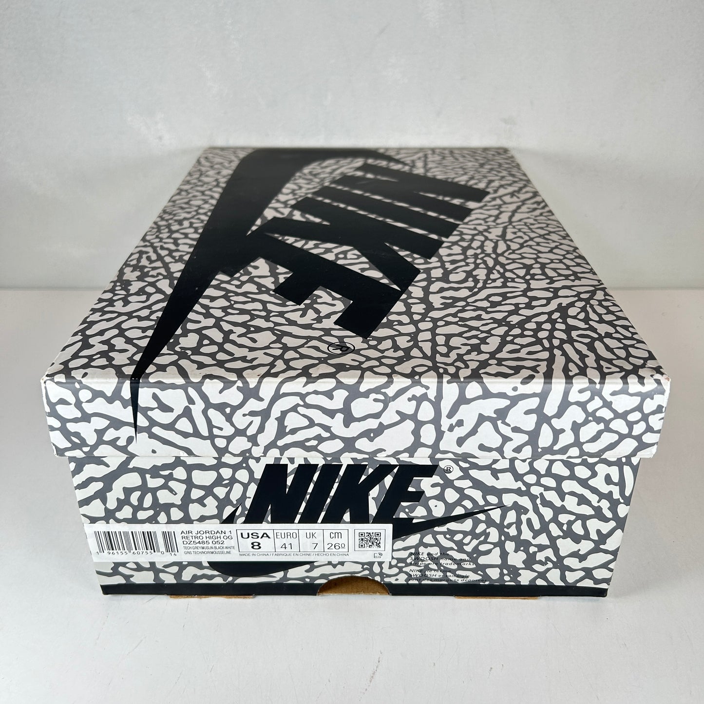 DZ5485 052 Jordan 1 Retro High OG White Cement [USED] - 8 M (Used)