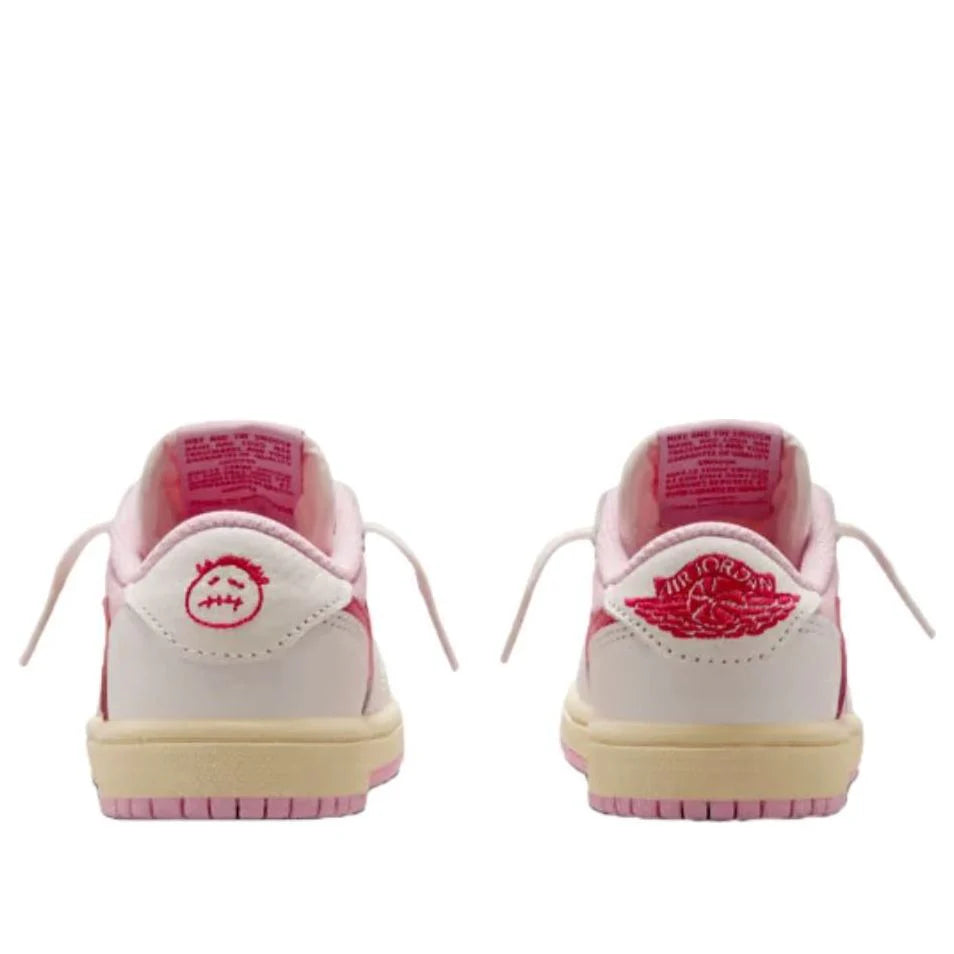 IQ7605 101 Air Jordan 1 Retro Low OG SP Travis Scott Sail Tropical Pink (PS)