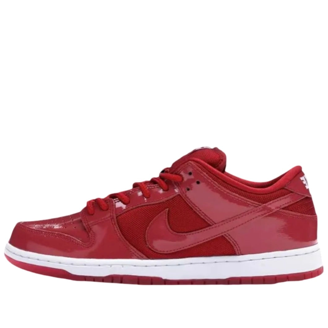 304292 616 Nike SB Dunk Low Red Patent Leather