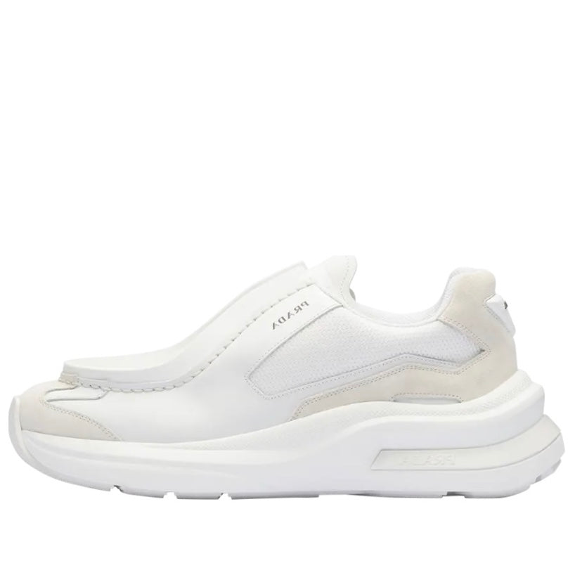 Prada Systeme Leather Sneaker White