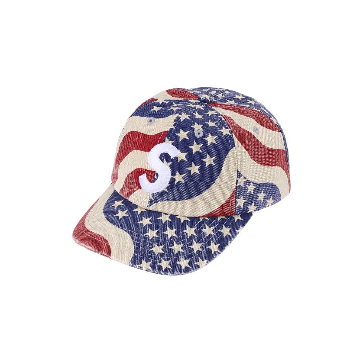 Supreme Pigment Coated S Logo 6-Panel Cap Flag