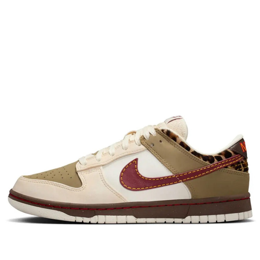 IM6687 262 Nike Dunk Low Retro Khaki Team Red Pearl White (Women's)