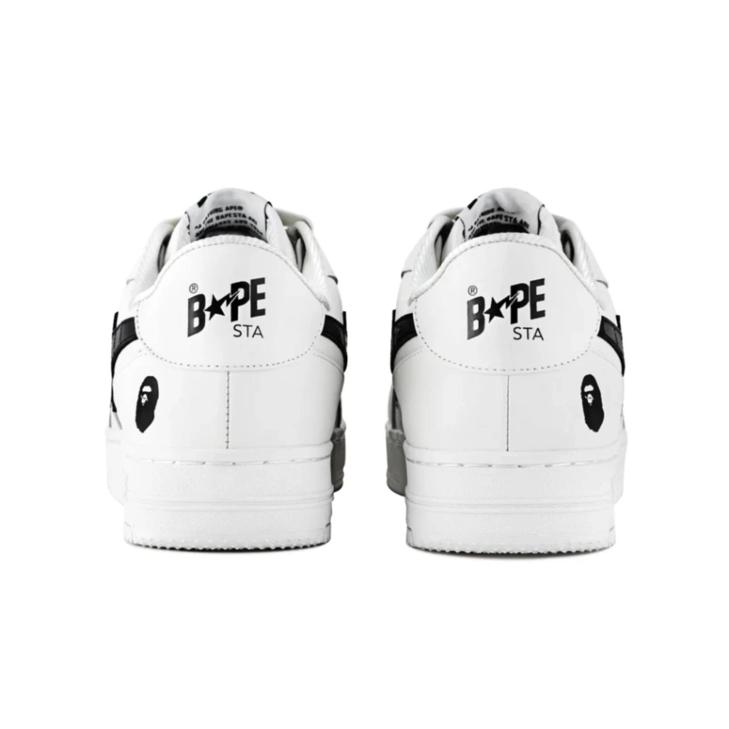 1L30191306 BLK A Bathing Ape Sta Icon #1 White Black Croc