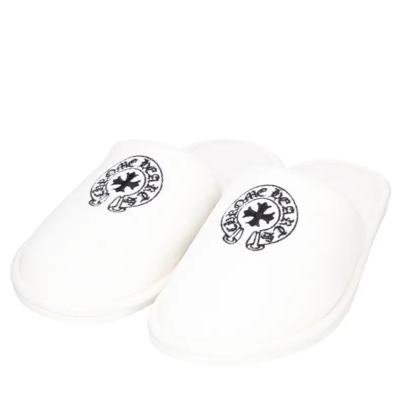 Chrome Hearts Hotel Slippers White