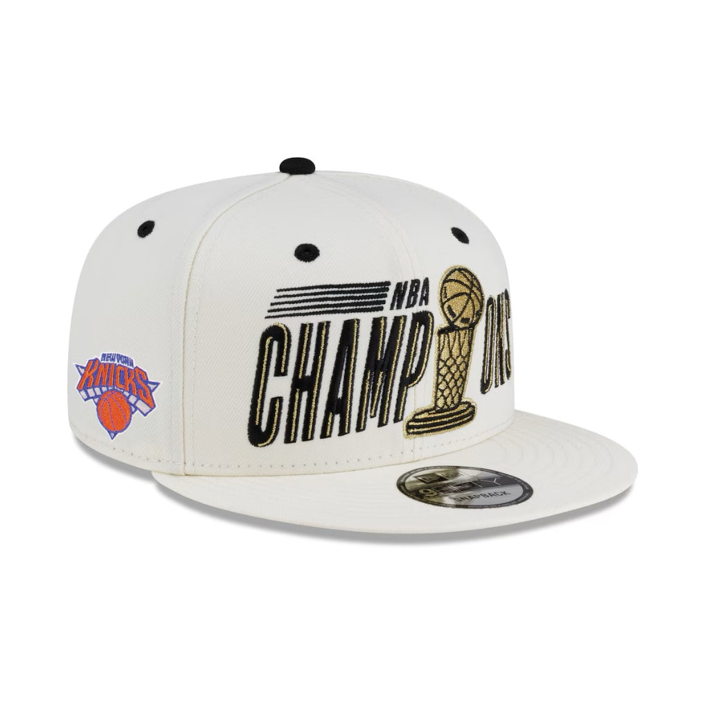 New York Knicks New Era Cream 2026 NBA Finals Champions Parade 9FIFTY Snapback Hat