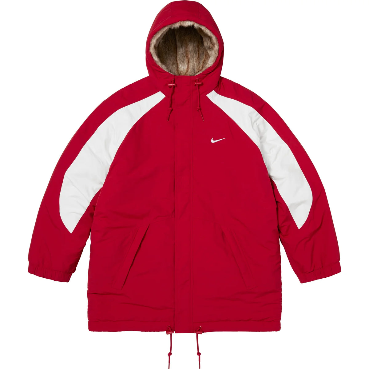 Supreme Nike Faux Fur Reversible Parka Red