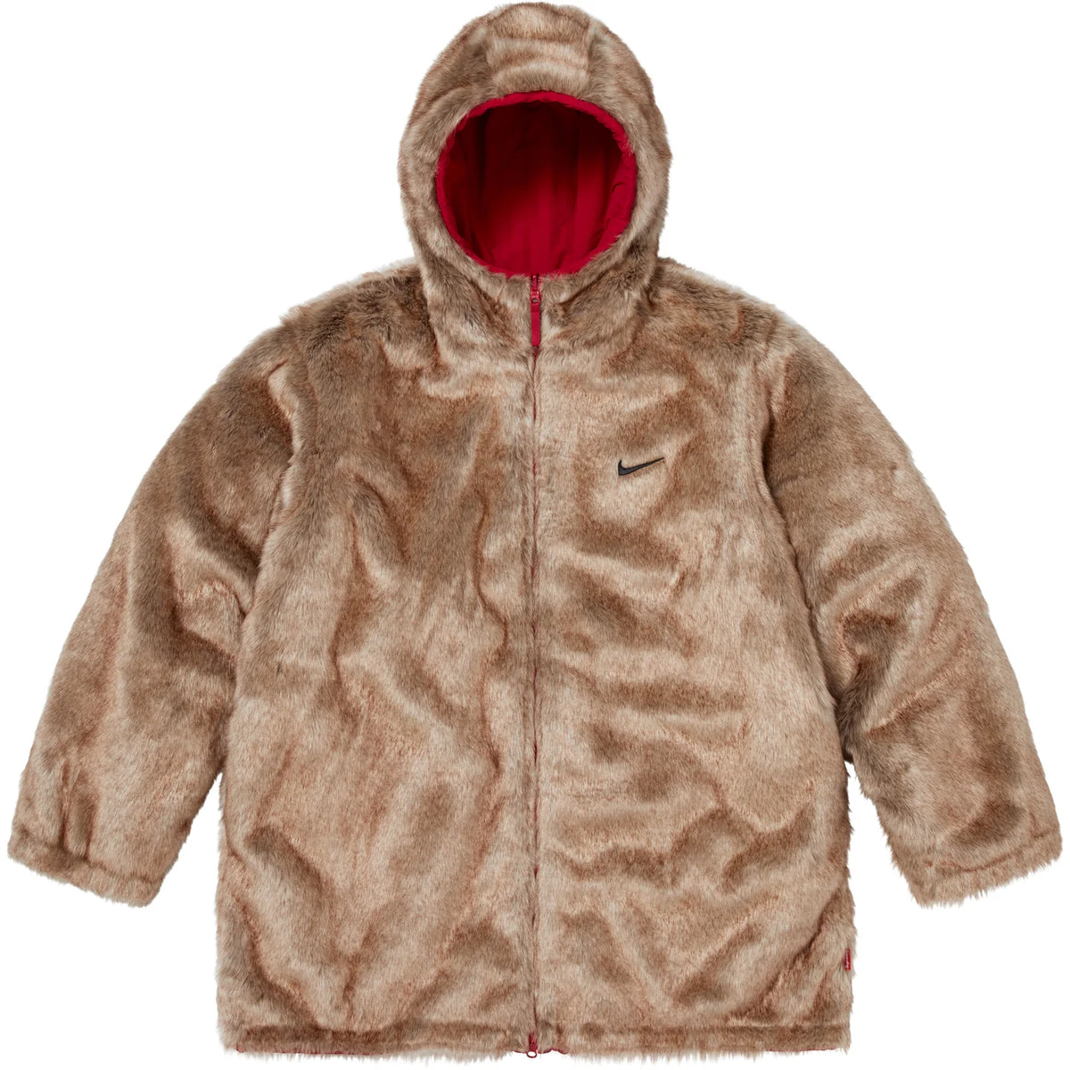 Supreme Nike Faux Fur Reversible Parka Red