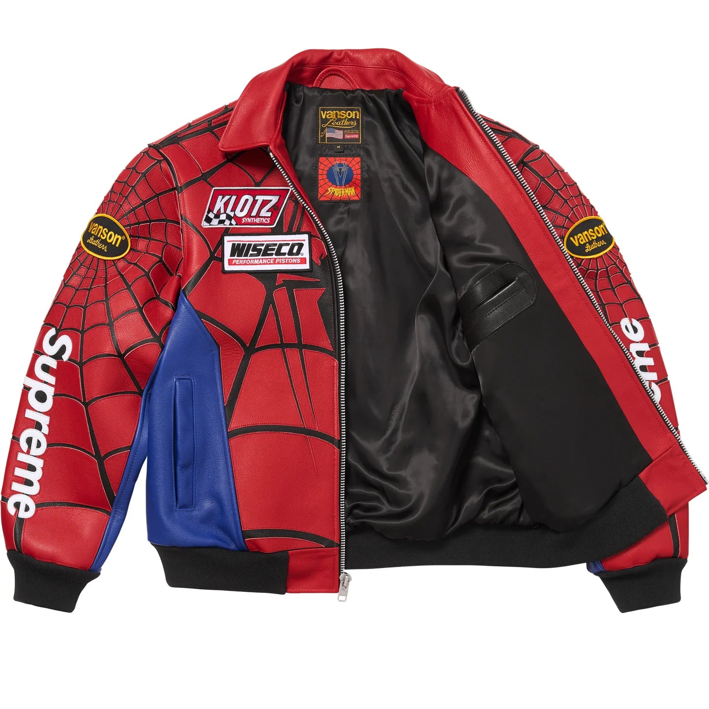 タオル・ハンカチ Supreme Vanson Leathers SpiderManBandana Supreme Vanson Leathers Spider-Man Jacket Multicolor – DISTRICT ONE NY