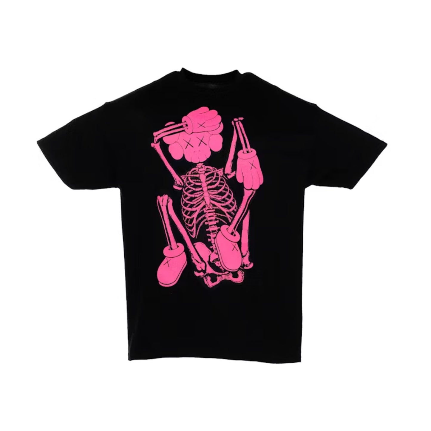Kaws Skeleton New Fiction T-shirt Pink [USED] - XL (Used)