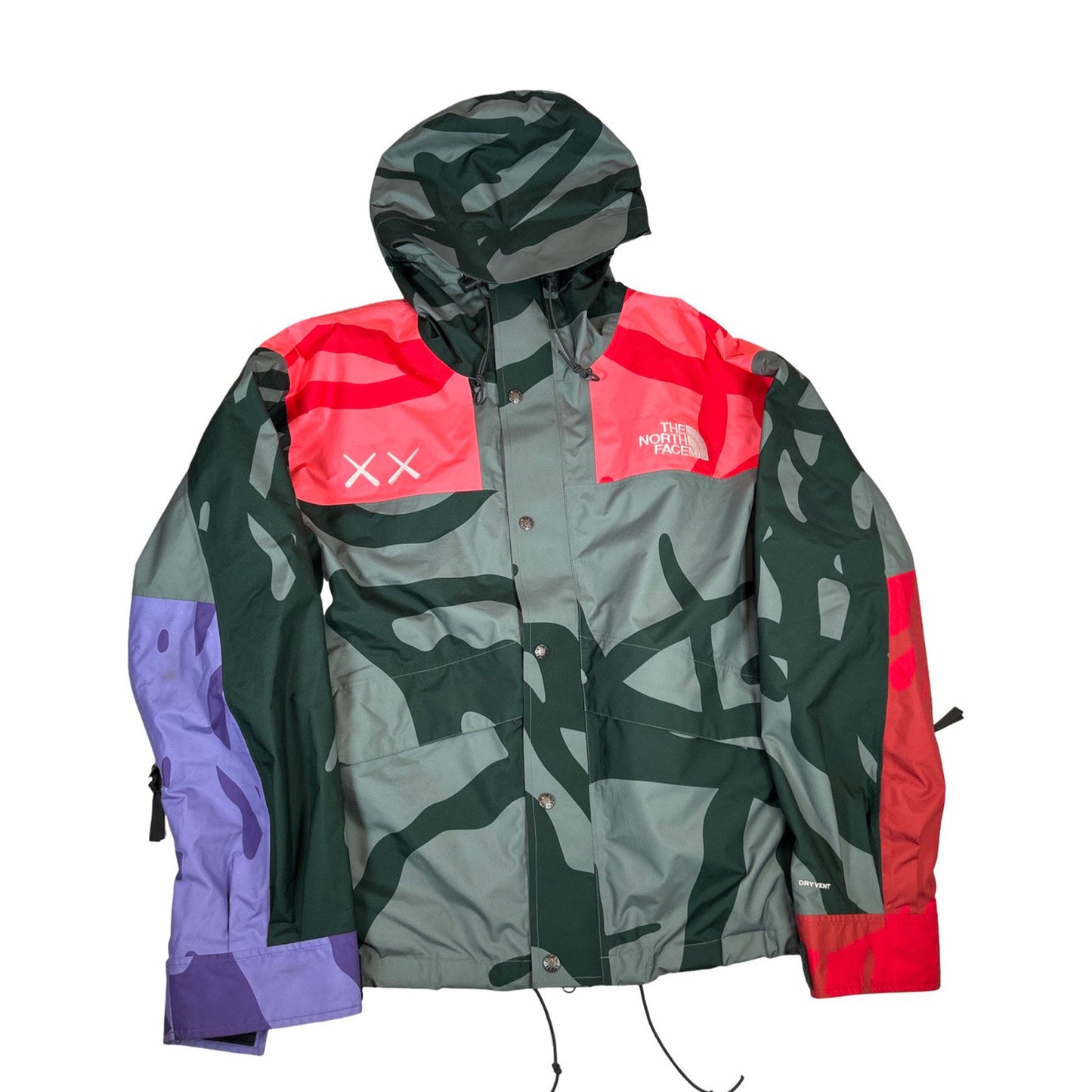 KAWS x The North Face Retro 1986 Mountain Jacket Balsam Green 86 Print [USED] - M (Used)