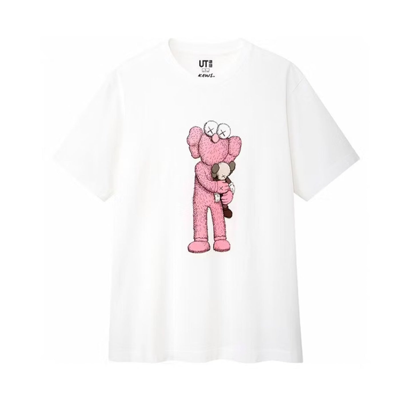 KAWS x Uniqlo Pink BFF Tee White [USED] - S (Used)