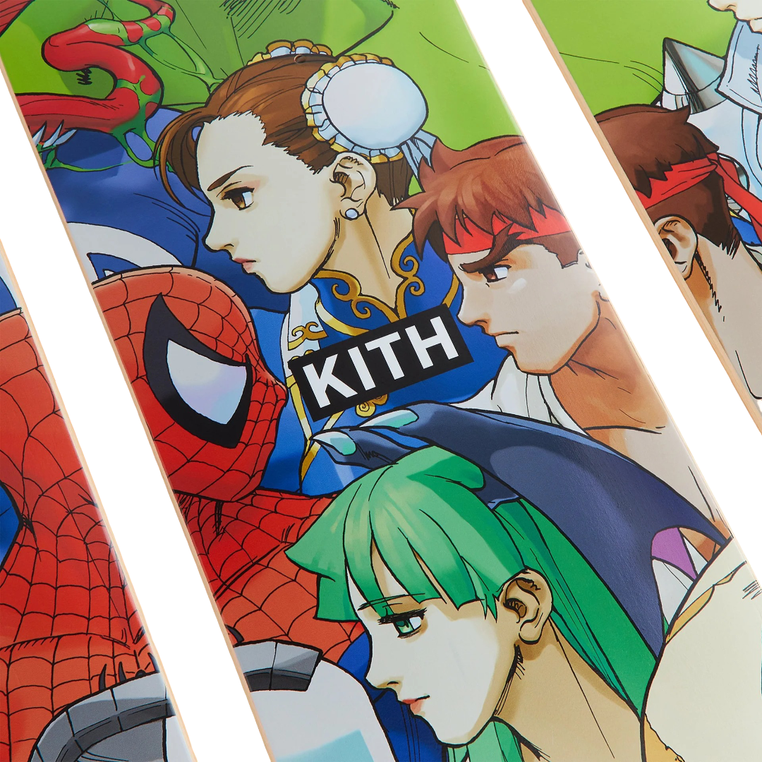 Kith x Marvel vs. Capcom Triptych Set of 3 Skateboard Deck