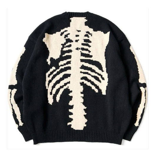 Kapital 5G Wool Bone Crew Sweater Black [USED] - 3 (Used)