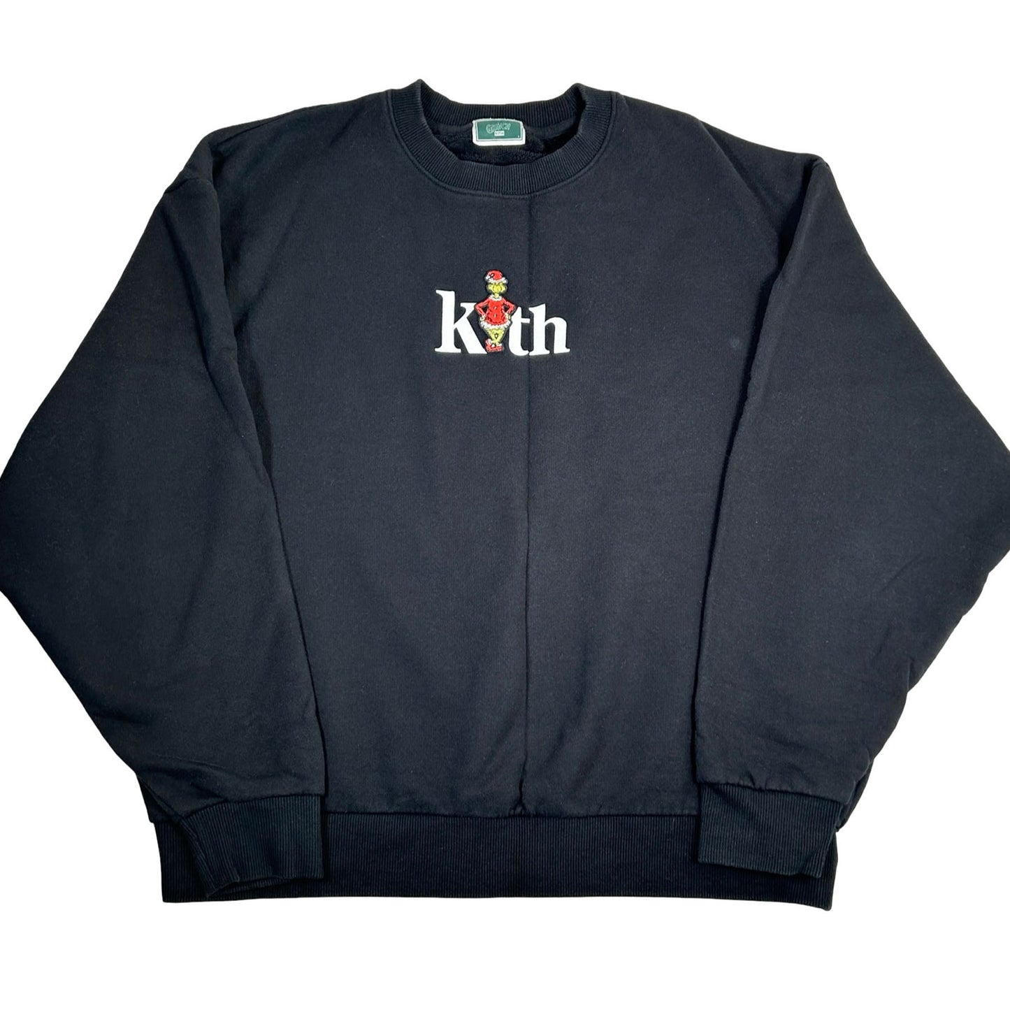 Kith x The Grinch Serif Nelson Crewneck Black Beauty [USED] - L (Used)