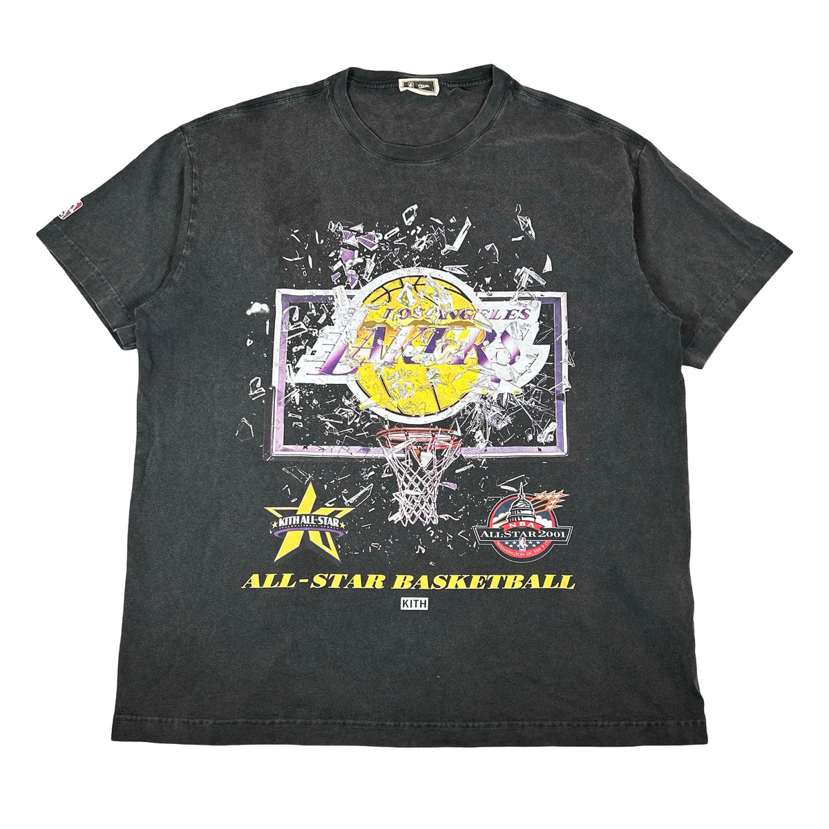 Kith NBA All-Star Los Angeles Lakers Shattered Backboard Vintage Tee Black [USED] - L (Used)