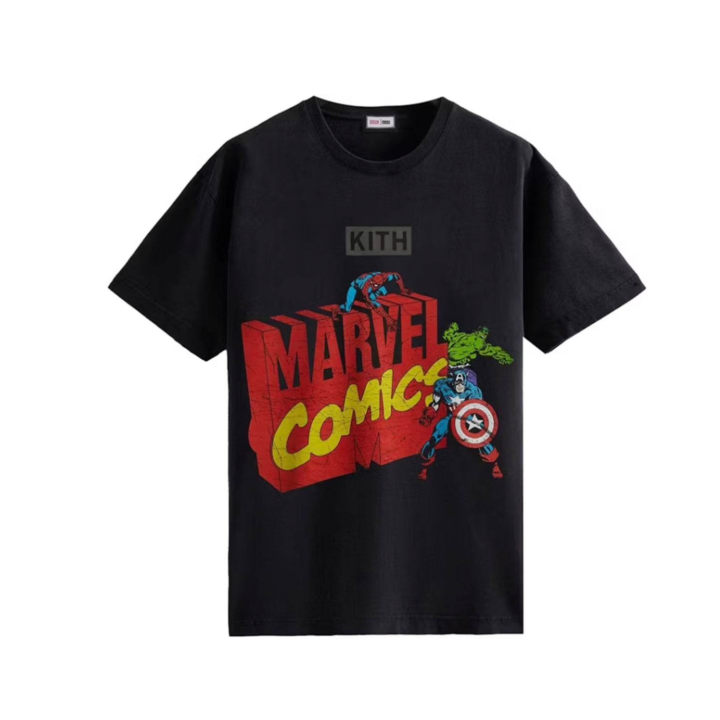 Kith Marvel Spider-Man Avengers Vintage Tee Black [USED] - M (Used)