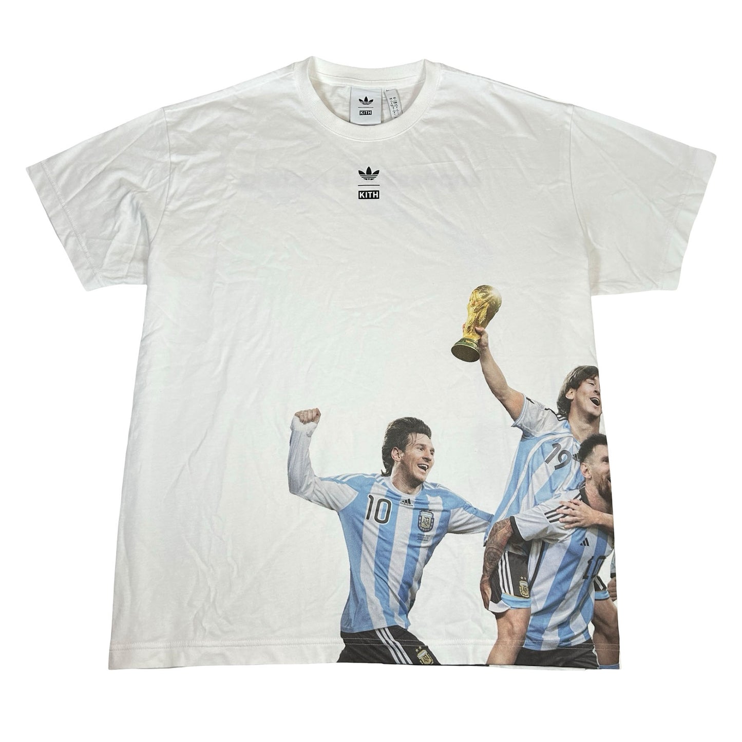 Kith x adidas Messi Football World Cup Graphic Tee White [USED] - L (Used)