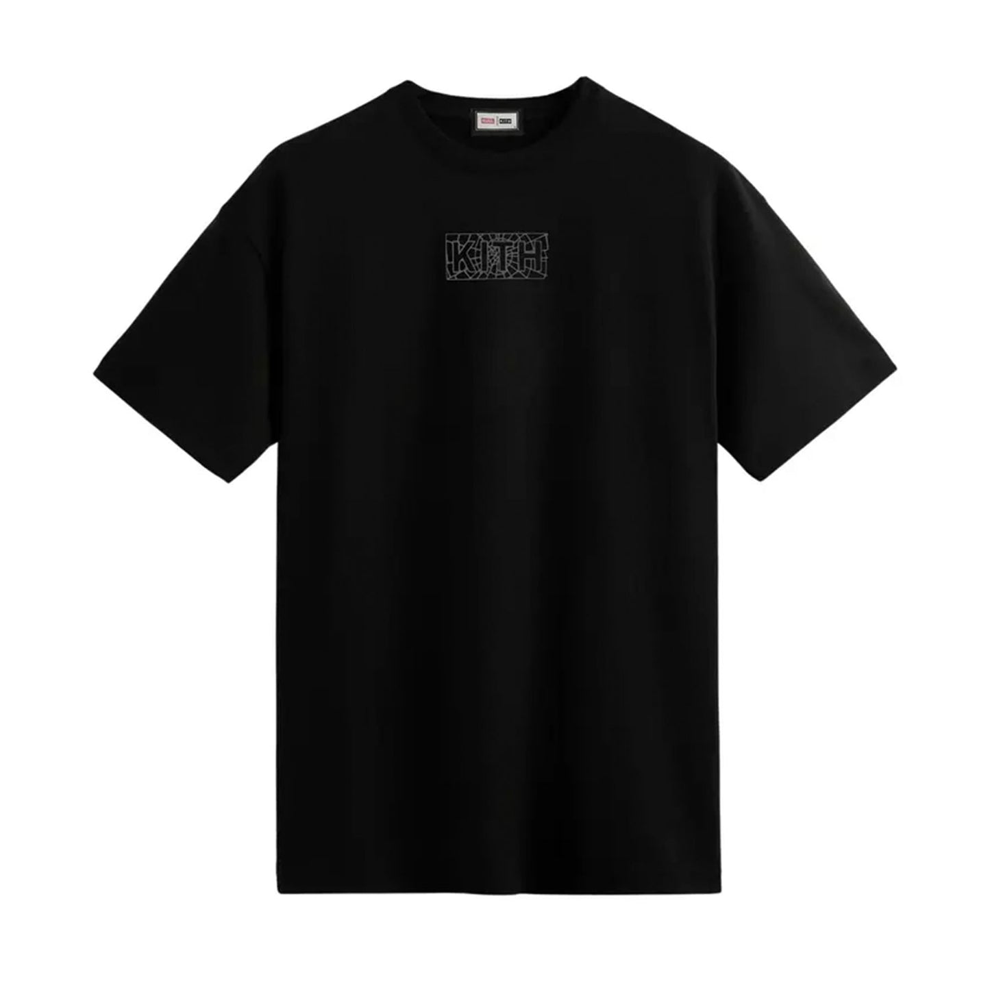 Kith Marvel Spider-Man Web Logo Tee Black