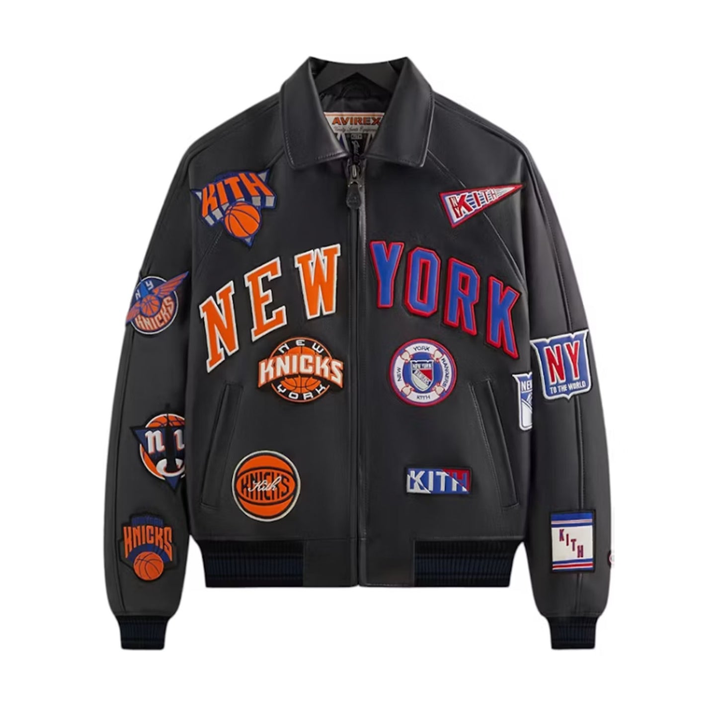 Kith x Avirex For Madison Square Garden Sports Icon Jacket Black [USED] - XXL (Used)