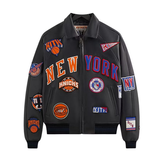 Kith x Avirex For Madison Square Garden Sports Icon Jacket Black [USED] - XXL (Used)