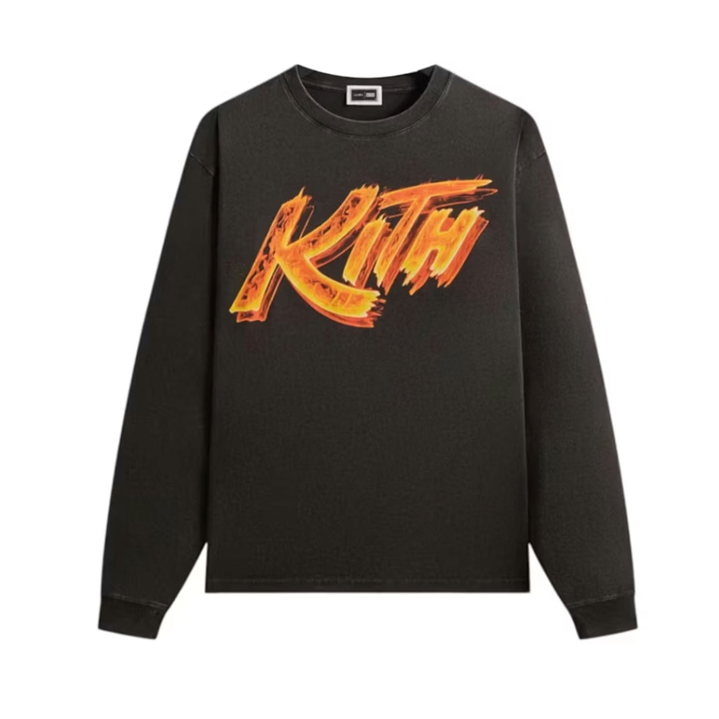 Kith x Capcom Street Fighter Flame Vintage Long Sleeve Tee Black