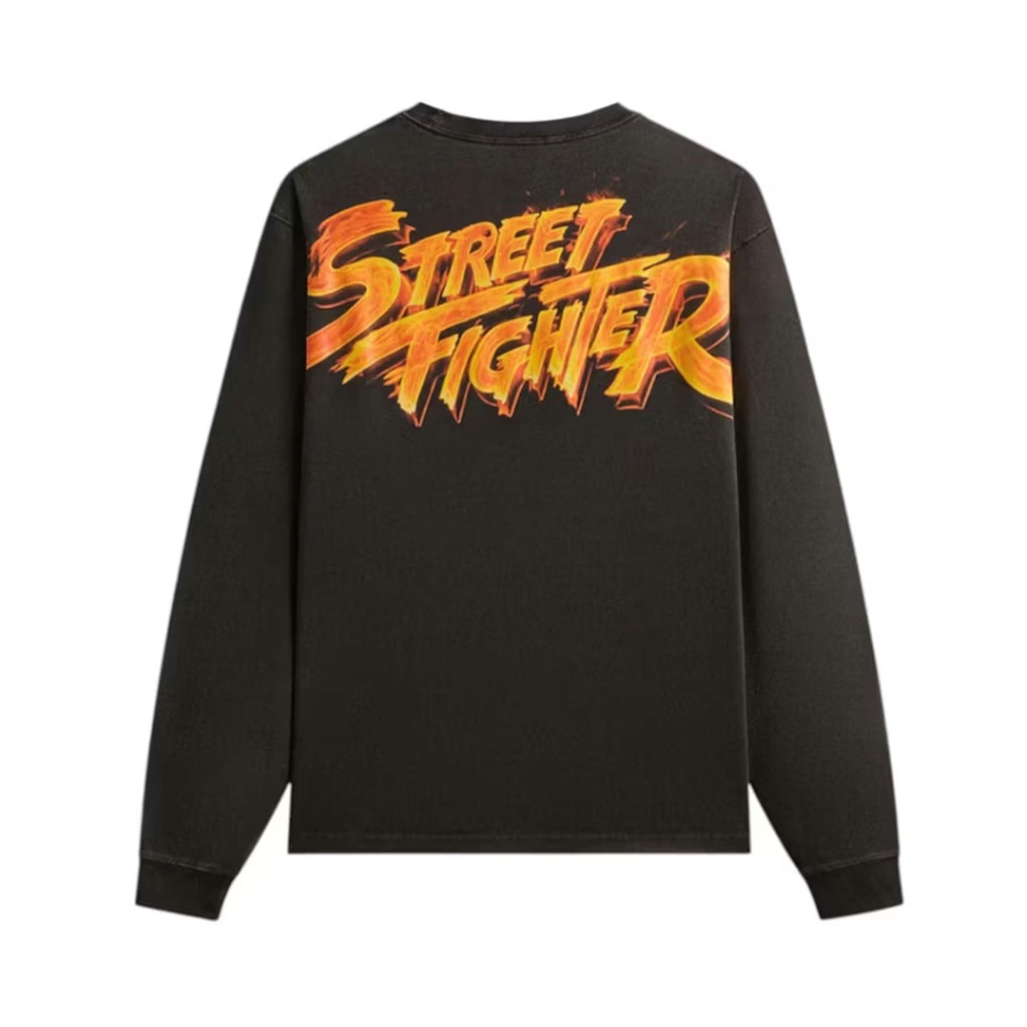 Kith x Capcom Street Fighter Flame Vintage Long Sleeve Tee Black